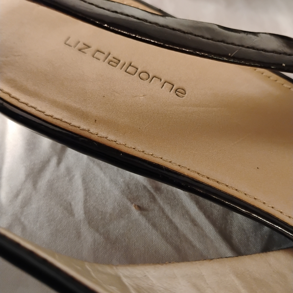 Liz Claiborne Patent Beaded Slingback Shoe - Picture 4 of 10